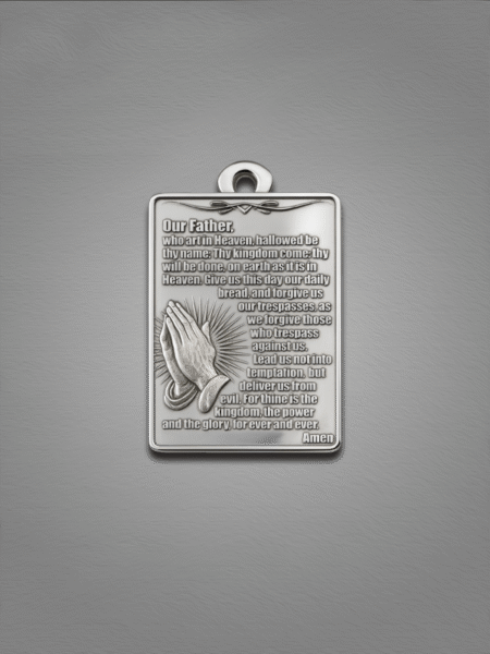Lord's prayer .999 silver pendant