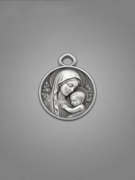 Virgin Mary .999 silver pendant
