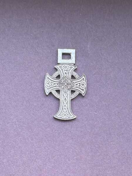 Silver Celtic ornated cross with intricate design